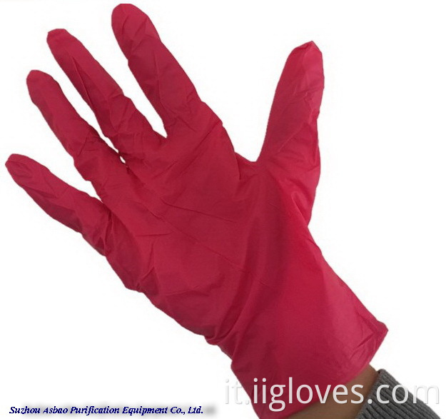 Factory Wholesale Multi-Occasion Life Essential Red Nitrile protettive guanti guanti rossi usa e getta